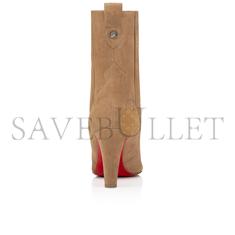 CHRISTIAN LOUBOUTIN SANTIGAG 85 MM LOW BOOTS-VEAU VELOURS-LIONNE-WOMEN 3240655F486